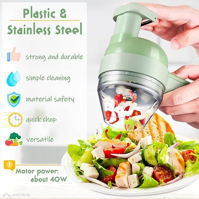 Modern Picks 4 in 1 Portable Electric Vegetable Cutter Set