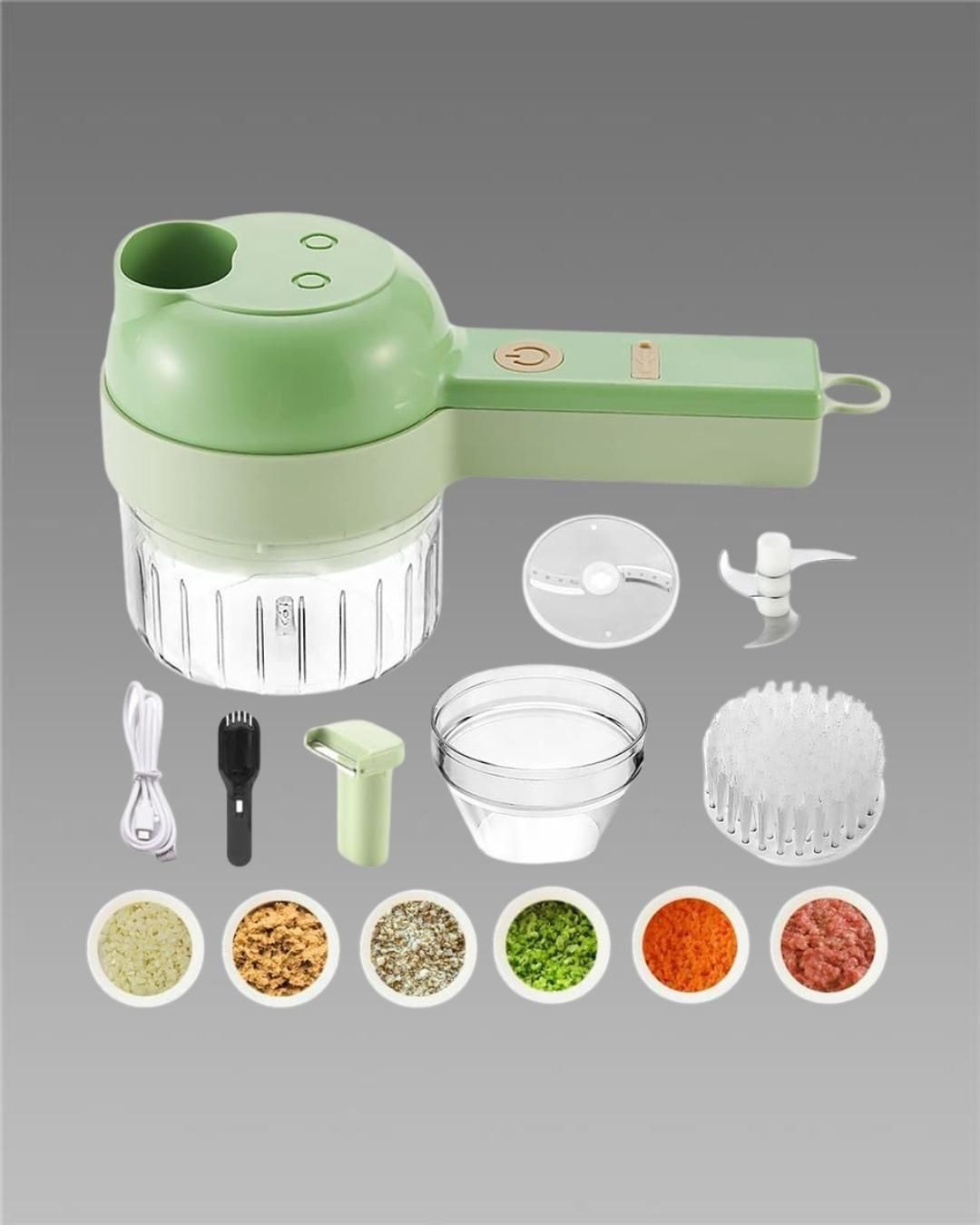 Modern Picks 4 in 1 Portable Electric Vegetable Cutter Set